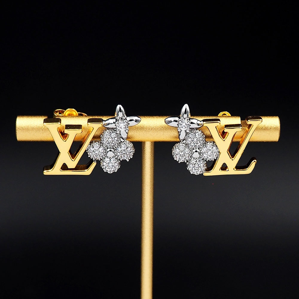 18K Louis Vuitton Gram Earrings