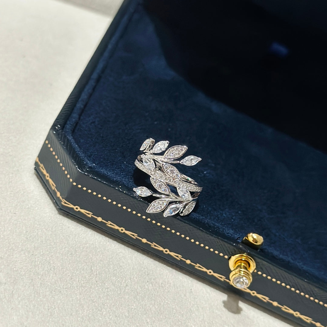 18K Tiffany Victoria Diamond Vine Bypass Ring