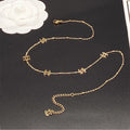 18K  Chanel Small Logo Gold Necklace