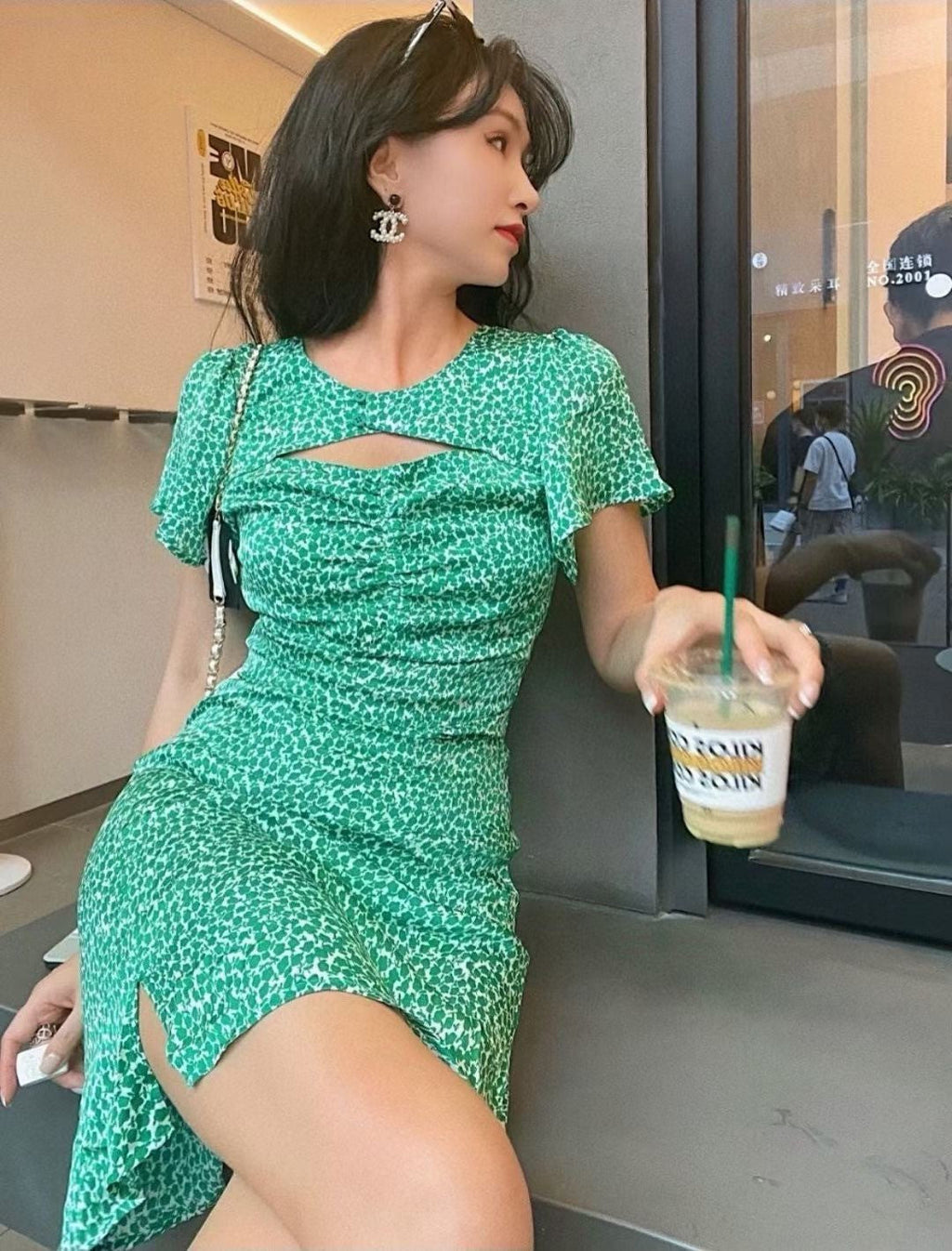 18K Pearl  Chanel Pendant Earrings